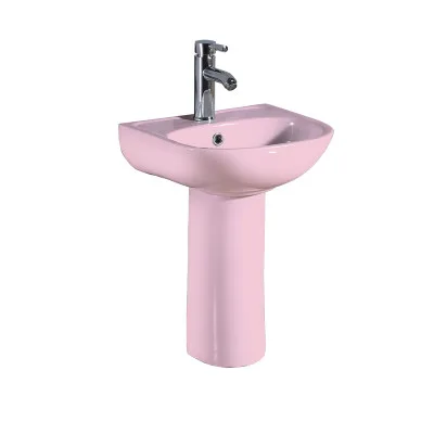 Small size bathroom wash hand ceramic pedestal basin for children