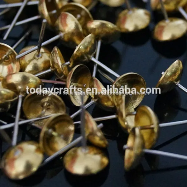 4 x 12mm brass héand stainless steel metal earrings for pearls