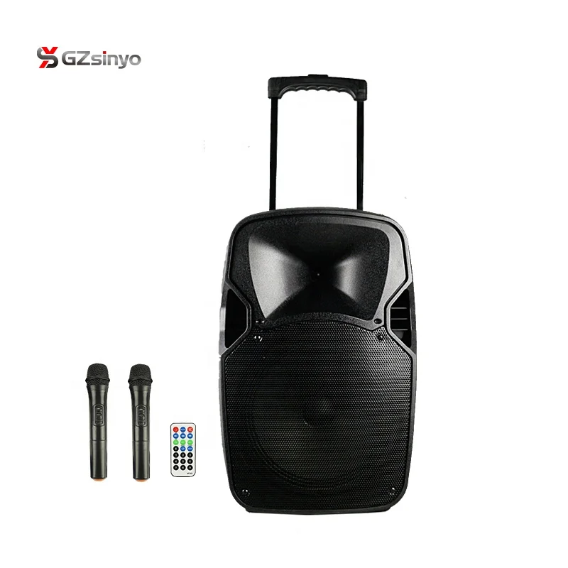 12 inch portable trolley party speaker with 5 EQ control