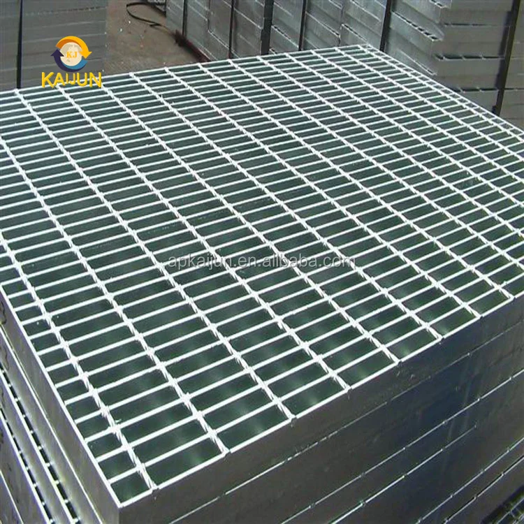 Anti Slide Galvanized Steel Grating , Light Weight Metal Grate Sheet For Stair Tread