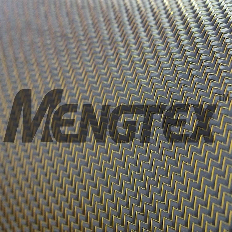 Colored Carbon Fiber Price Gold Twill glitter for car parts