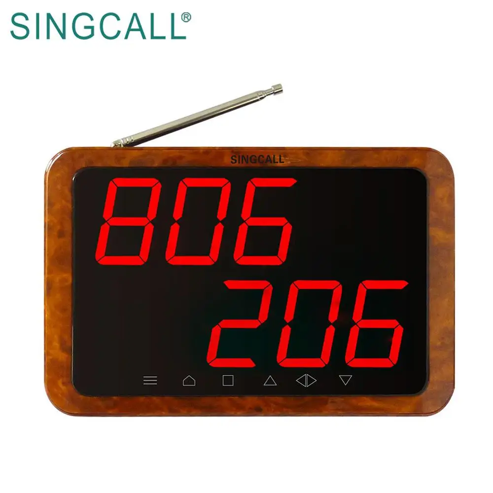 
SINGCALL Wireless Paging System Two Groups of Three Digits Display Receiver 