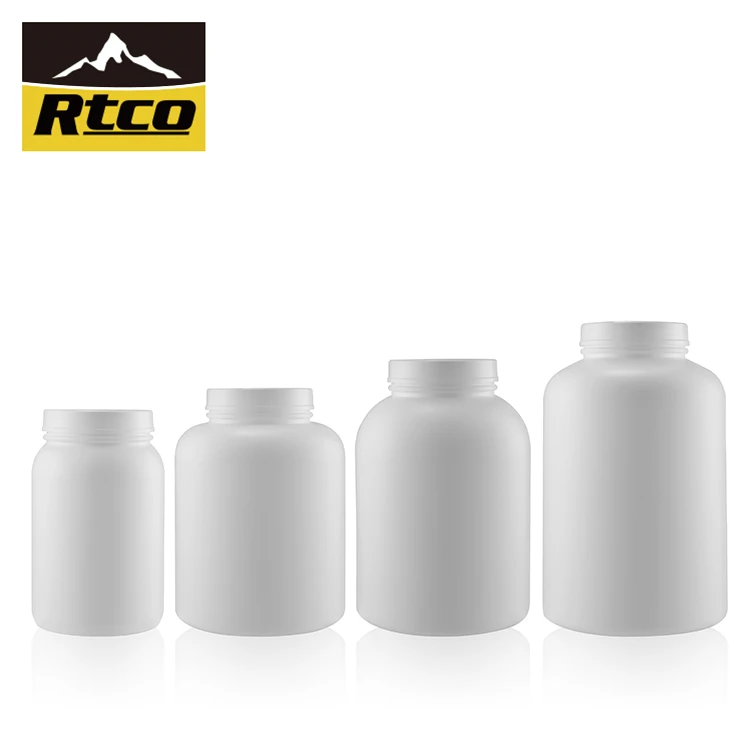 RTCO Factory Price Custom Big Bottle 4L 7L 8L HDPE Plastic Protein Powder Container For Supplements