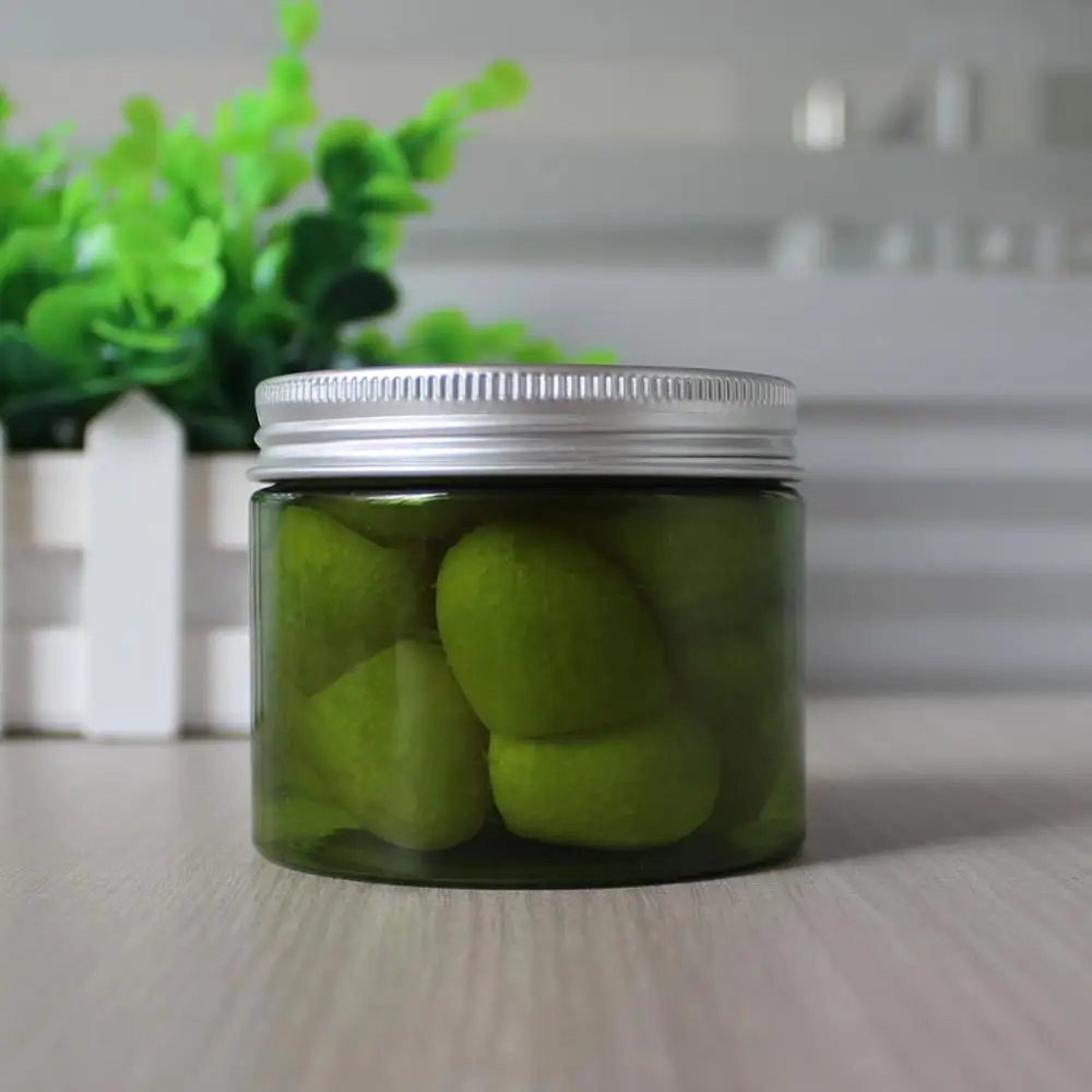 5 oz orange plastic cosmetic hair gel container jar