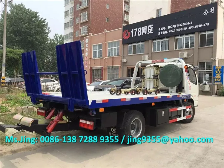 2019 New DFAC light wrecker tow truck, 3 ton flatbed towing truck sale in Philippines
