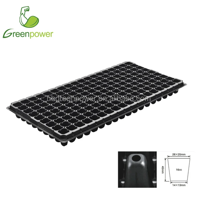 162 cells polyethylene plastic seeding trays plant growing tray
