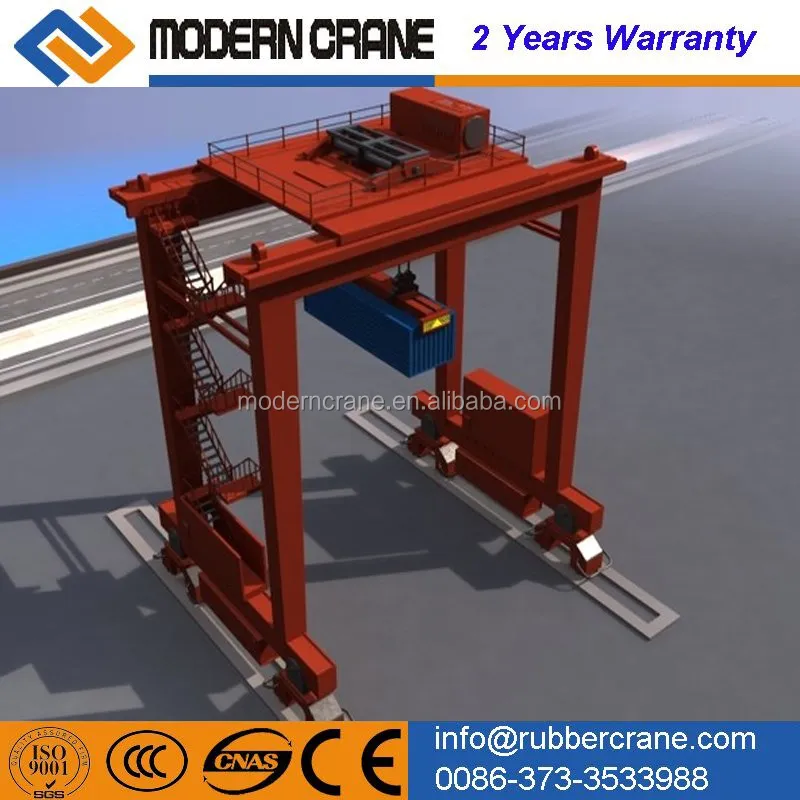 Container gantry crane price, container lifting cranes with rubber Tyre for sale
