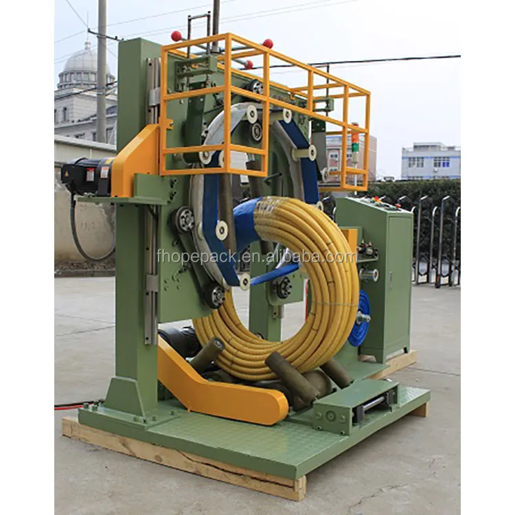Factory plastic pipe hose reel packaging stretch wrapping machine