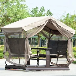 Leisure 4 person metal frame garden furniture outdoor dining swing chair
