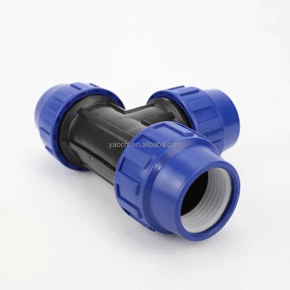 plastic quick connect water fittings irrigation tee pipe