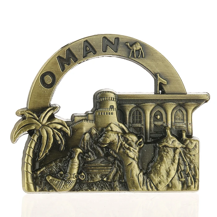 Customer-designed Taj Mahal India metal souvenir fridge magnet with 3D effect