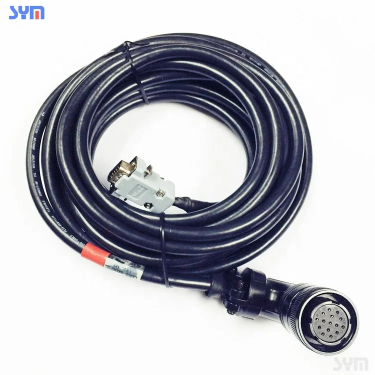 DBH 15P male to  aviation head 90 degrees 7P T-SB/20276 2P  24AWG BLACK CABLE