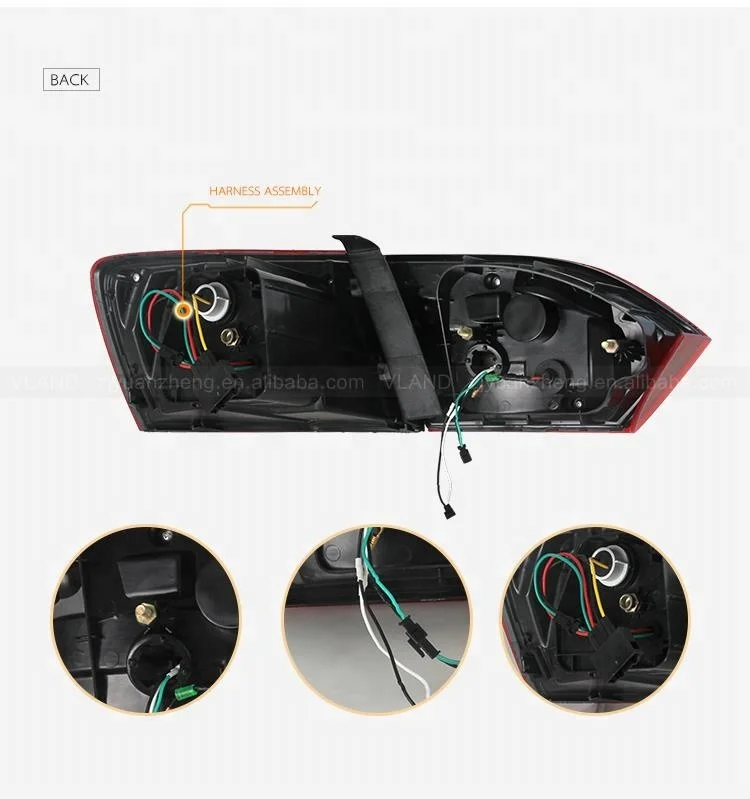 Auto Lamps Car Wholesaler VW MK6 LED Tail lights Assembly Rear Lamp for Sagitar