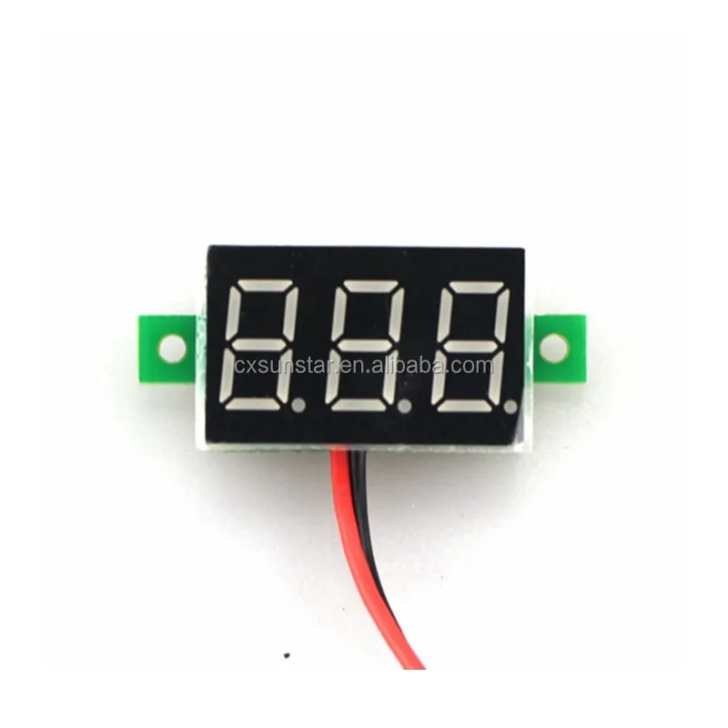 Mini LED Display Digital Voltmeter DC 3-30V Battery Monitor Car Voltage Tester Meter Monitor Auto White 2 Wires 0.36 Inch