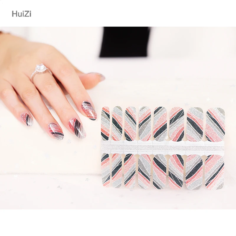Wholesale nail wraps 2022 factory price metallic gel nail nail sticker