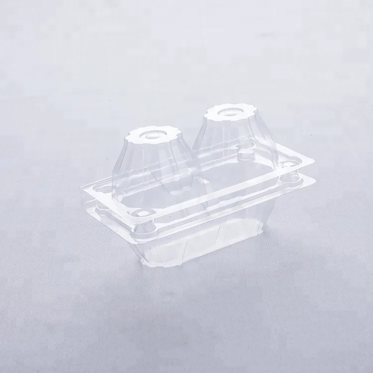 
Customized plastic transparent 2 pack egg tray egg box storage container 