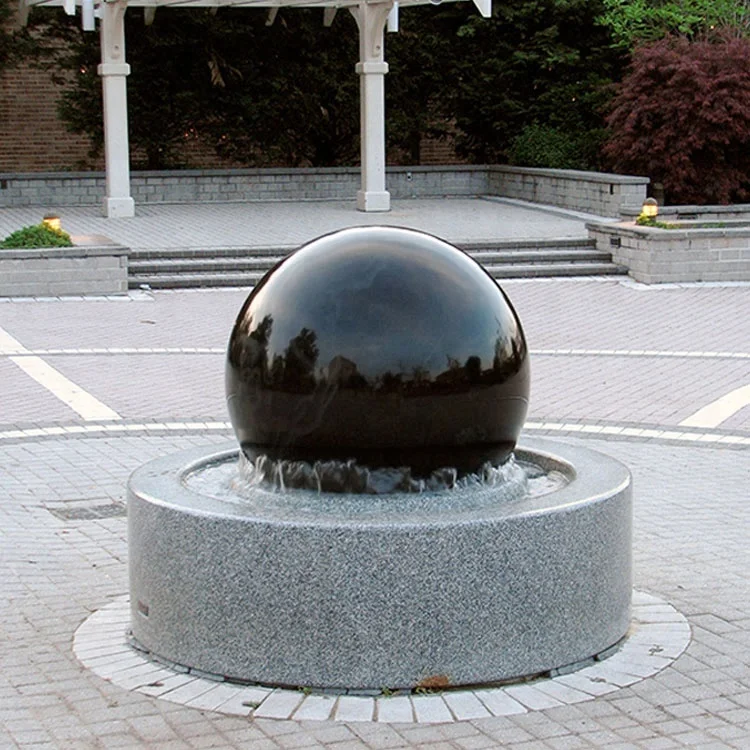 Hand Carved Marble Rolling Ball Water Fountain Spheres for Garden Decoration