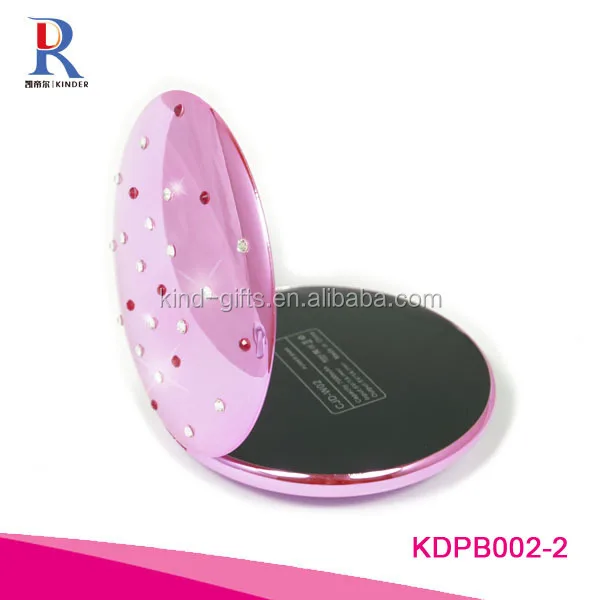 Glitter mobile charger power bank high capacity Power Bank with cosmetic mirror