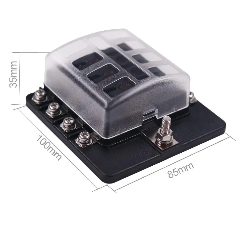 Marine 8 Way ATC/ATO Universal Fuse Terminal Block with LED Light Indication