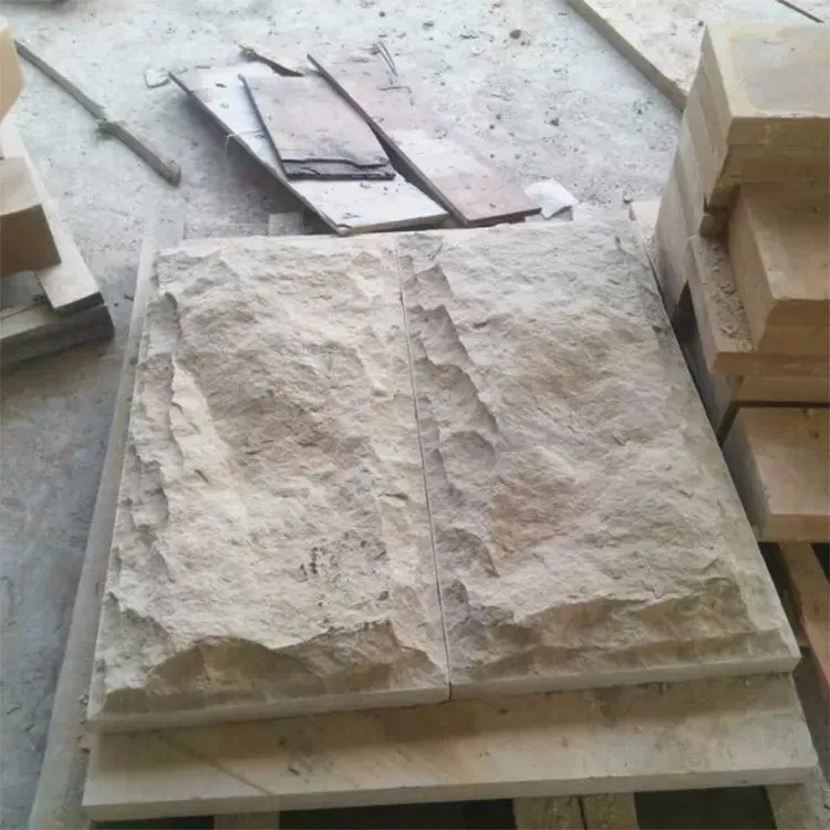 Mushroom Stone Natural Split Sandstone Exterior wall decoration Yellow Building Stone Material Outdoor beige sandstone