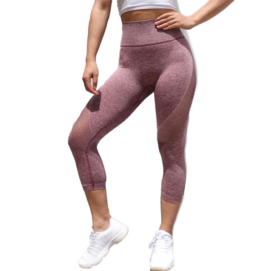 Wholesale Sportswear Mesh Sports Seamless Yoga Leggings