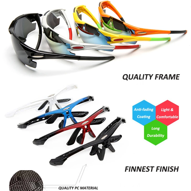 Outdoor Sports Cycling Sunglasses Men Women Bicycle Eyewear Windproof UV400 Goggles Sun glasses