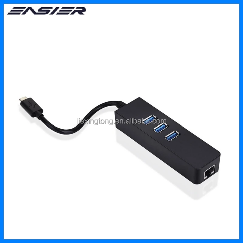 3 разъём(ов) USB 3.1 тип C концентратор с Gigabit Ethernet RJ45 Lan порт для Macbook