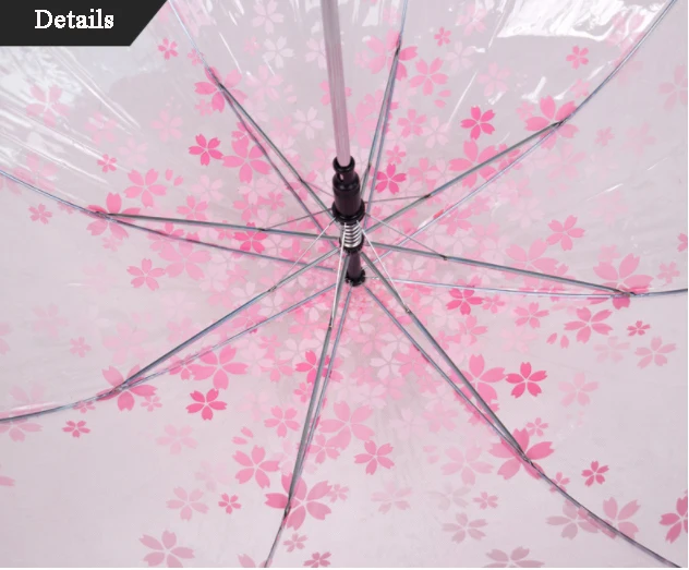 ladies transparent apollo  cherry printing umbrella