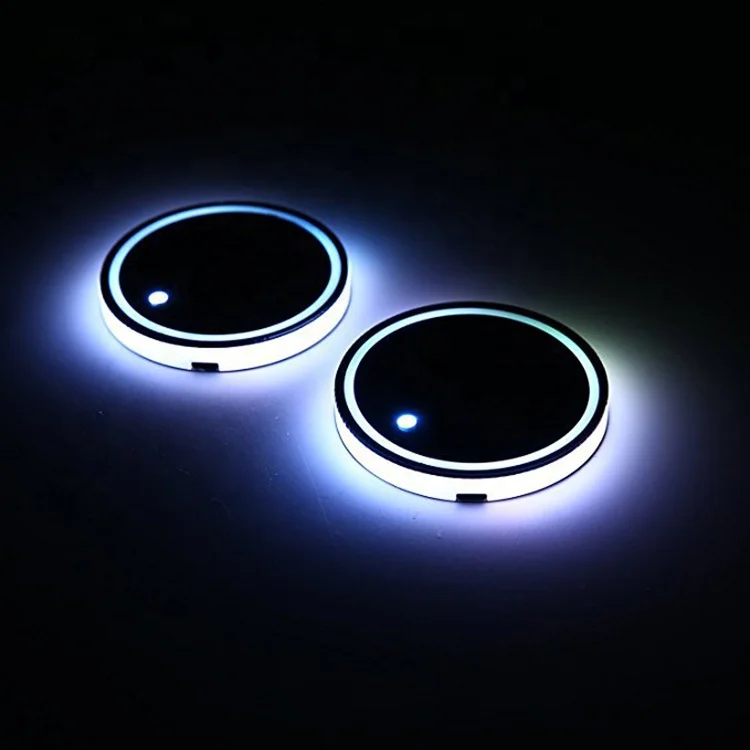 LED cup coaster and trim atmosphere lamp car cup holder coaster led cup coaster