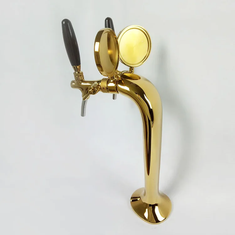 2 канальный Лебединая шея формы разливного пива башня диспенсер для пива