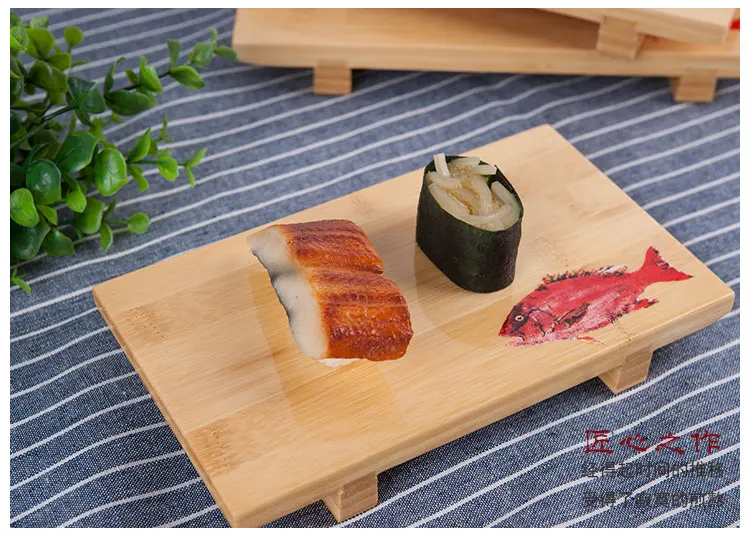 
eco-friendly sushi plate serving tray /bamboo sushi plate 