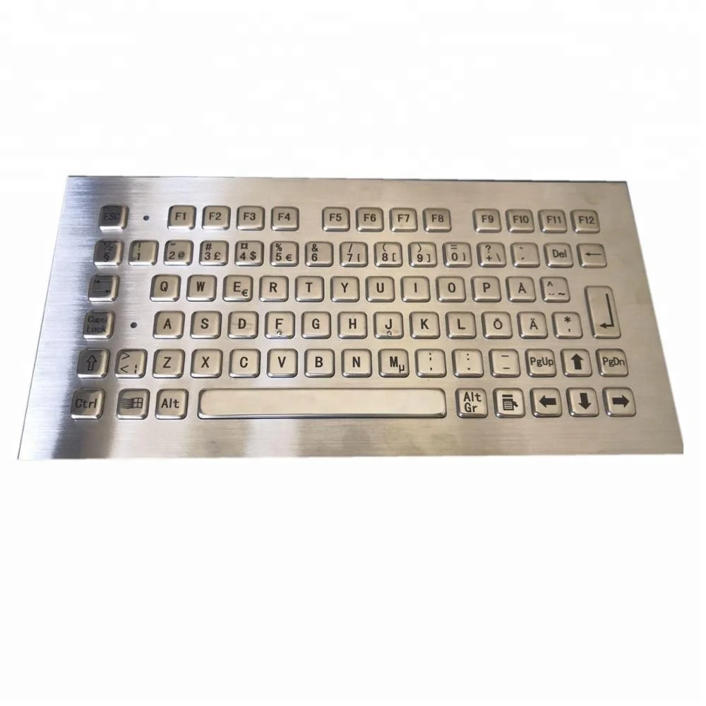 
Водонепроницаемая Механическая металлическая клавиатура для ноутбука из нержавеющей стали 