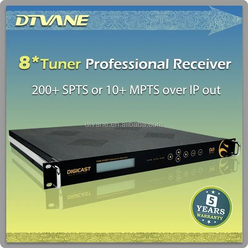 (DMB-9008B) Professional 8 channels Digital TV Headend RF to IP Converter RJ 45 interface for TV Station/Hotel IPTV