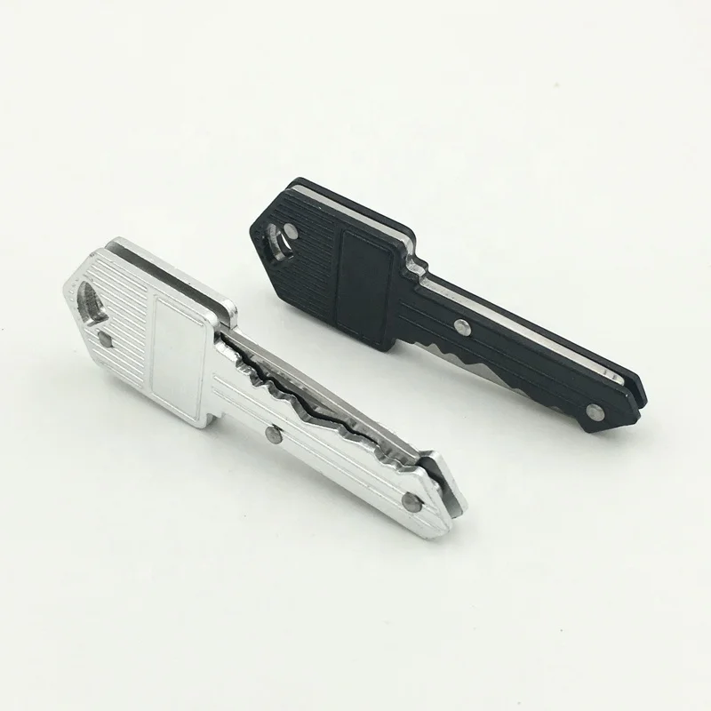 Stainless Steel Mini Key Shaped folding multifunctional tool key chain ,Survival Camping Tool