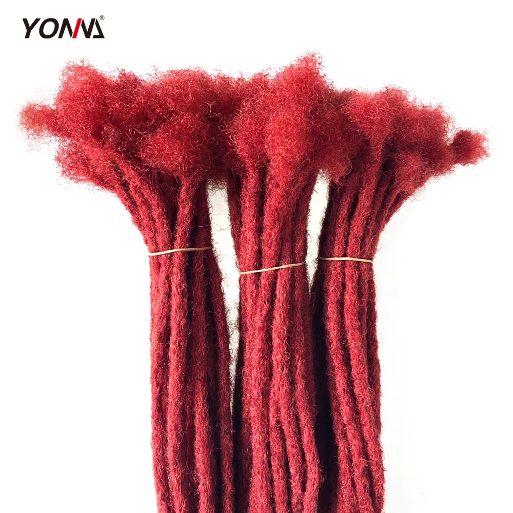 
Yonna Hair 100% Human Hair Locks Handmade Dreadlocks Hair Extensions Crochet Braid 0.8cm 