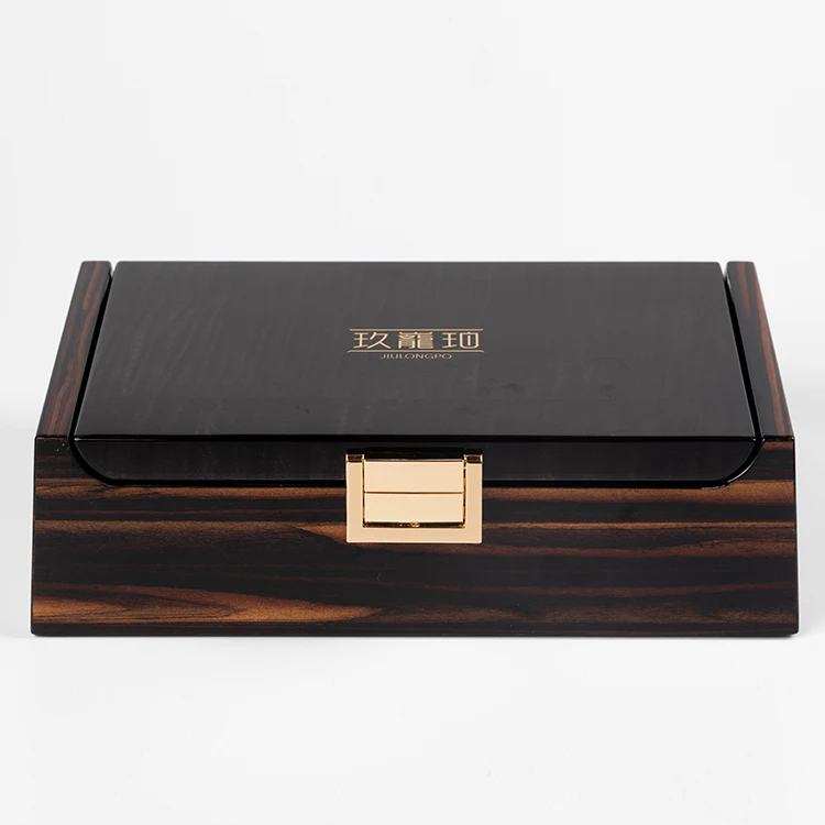 High Quality Wholesale Custom piano lacquer finished luxury wooden packaging box wooden gift box