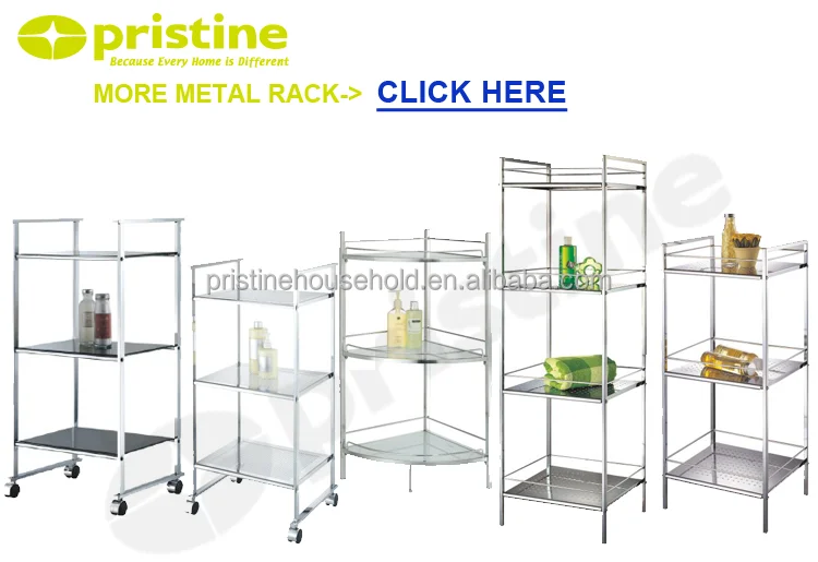 SALE home wholesale Taiwan household storage furniture Bathroom 3 tier wire meta storage racks
