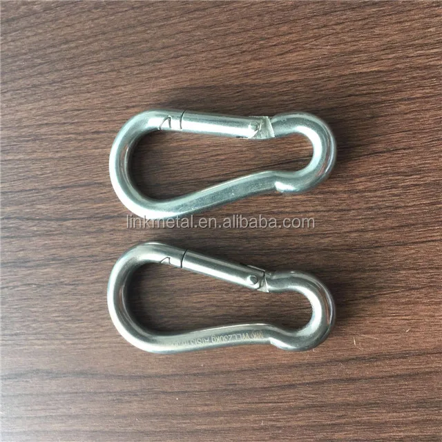 Outdoor hook Carbon Steel DIN5299 Galvanized Spring Snap Hook A2 Carabiner 6*60mm