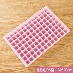 Easy To Clean PP Plastic Personalized Ice Cube Tray Mini Tiny 96 Grids Ice Cube Bin Scoop Trays and Candy Grids Small Ice Maker