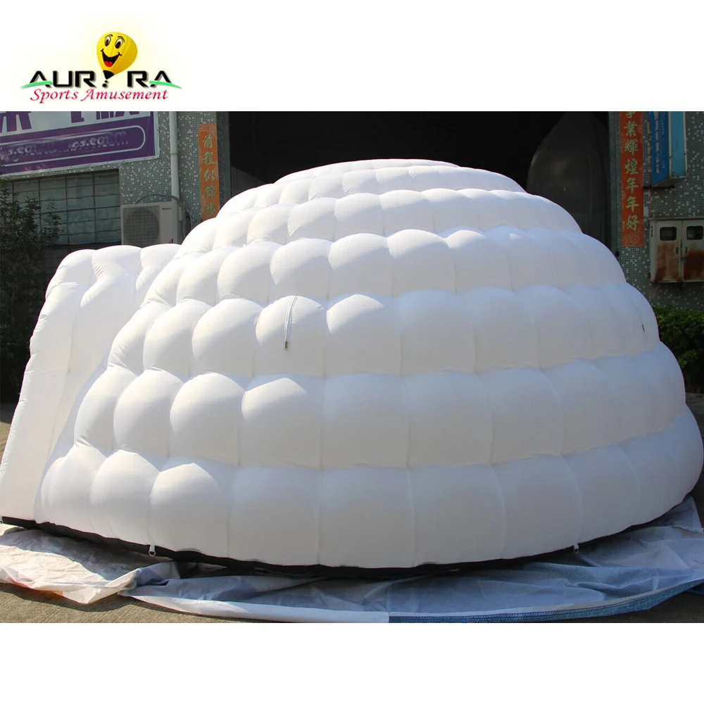 Factory hot sale inflatable air dome roof top tent with LED light tent for event party