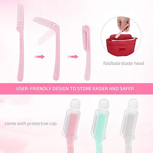 
Perfect Eyebrow Shaper Razor And Foldable Facial Razor with Unique and Safer Fine Mesh & Precision Cover 