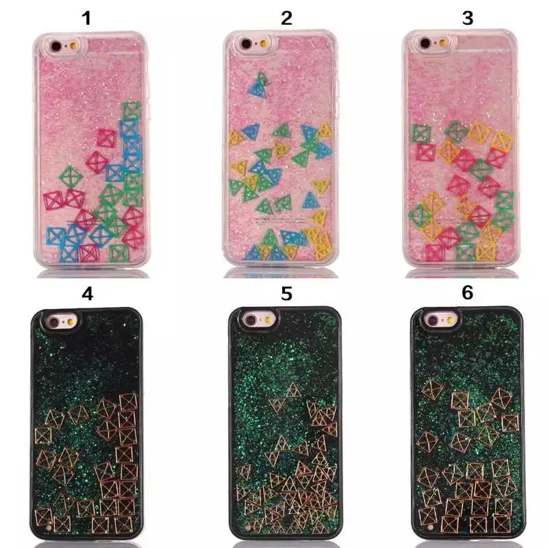 Dynamic Liquid Flow Soft TPU Rubber Edge With Hard Plastic Back Mobile phone cover accessory case for iPhone 7