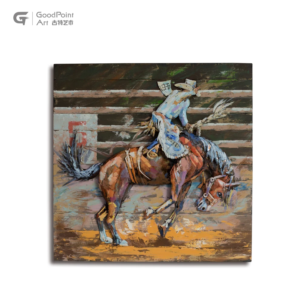 
Struggling horse oil painting antique stud farm for sale pursuering lives handicraft 