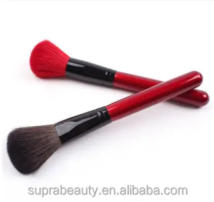
25pcs Rose red wood handle make up brush with bag cosmetic brush 