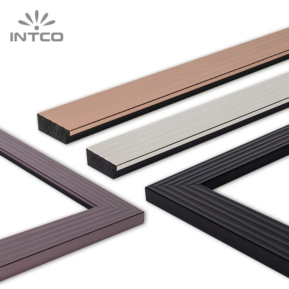 INTCO Hot Selling Fashion Decorative Black Polystyrene Material PS Mirror Frame Moulding