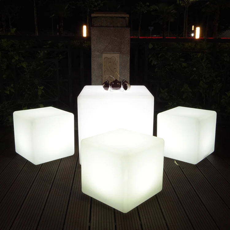 Outdoor Led Mood Cube Garden Seat