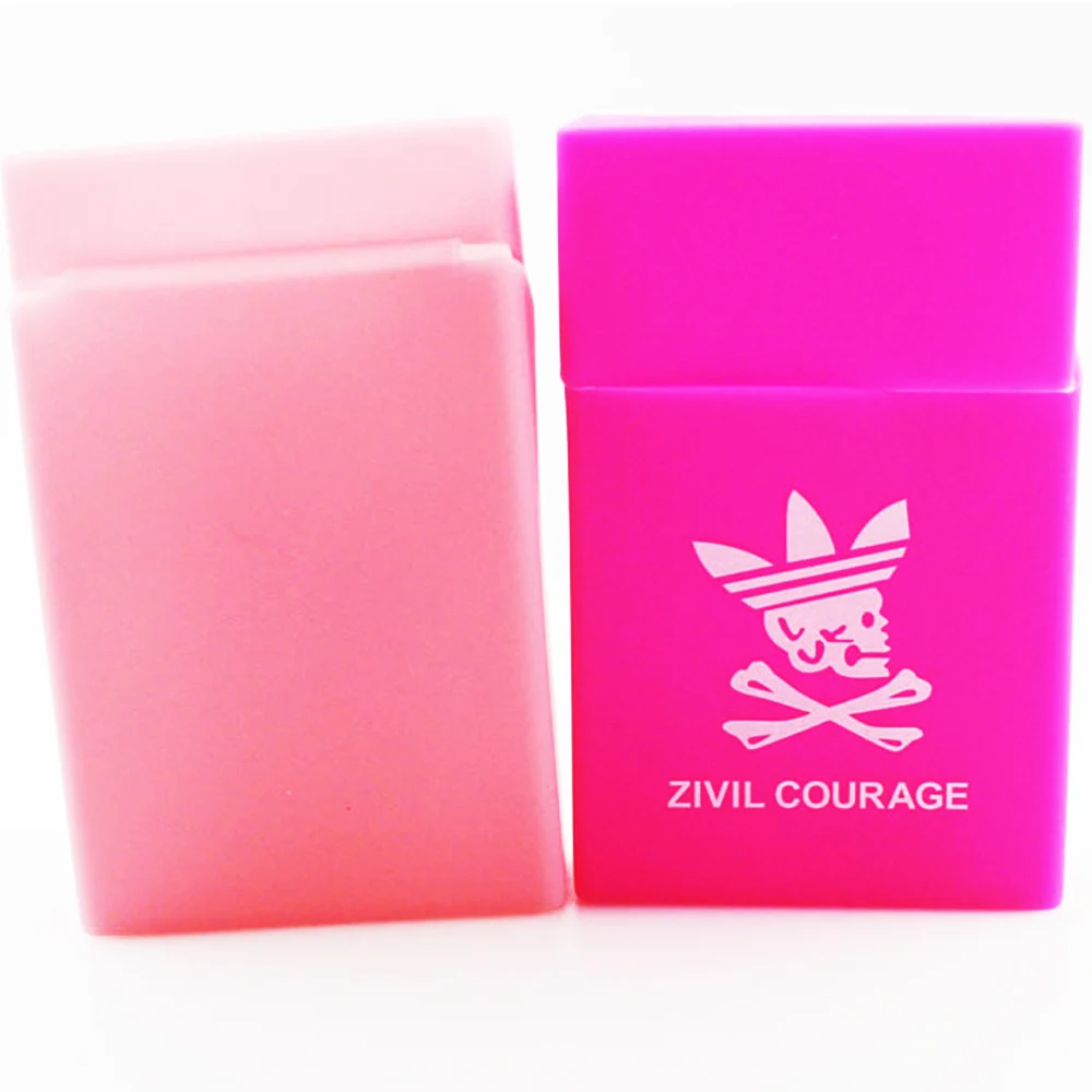 Silk screen printing logo oem slim transparent silicone cigarette case cover