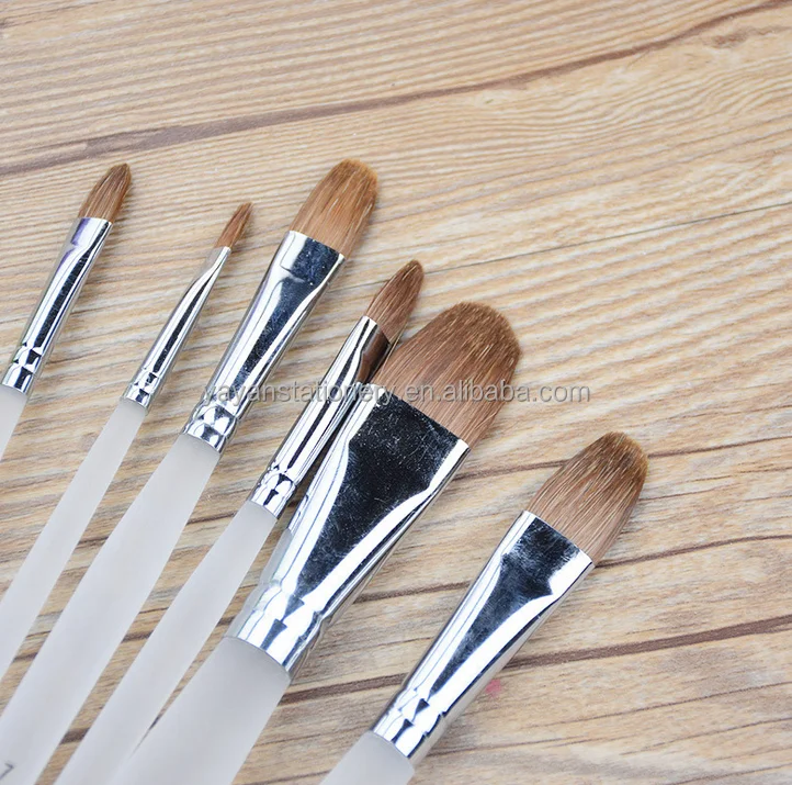 Wholesale Weasel Tail Hair Watercolor Brush Techniques Oil Brushes For Oil Painting