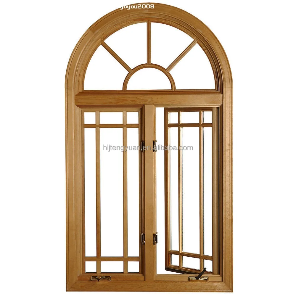 Half Moon windows Solid Wood Half Circle Window Arched French Window Design