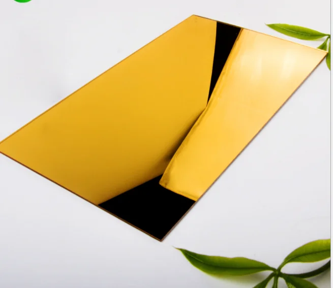 Golden Mirror Acrylic Sheet Home Decoration acrylic mirror silver sheet
